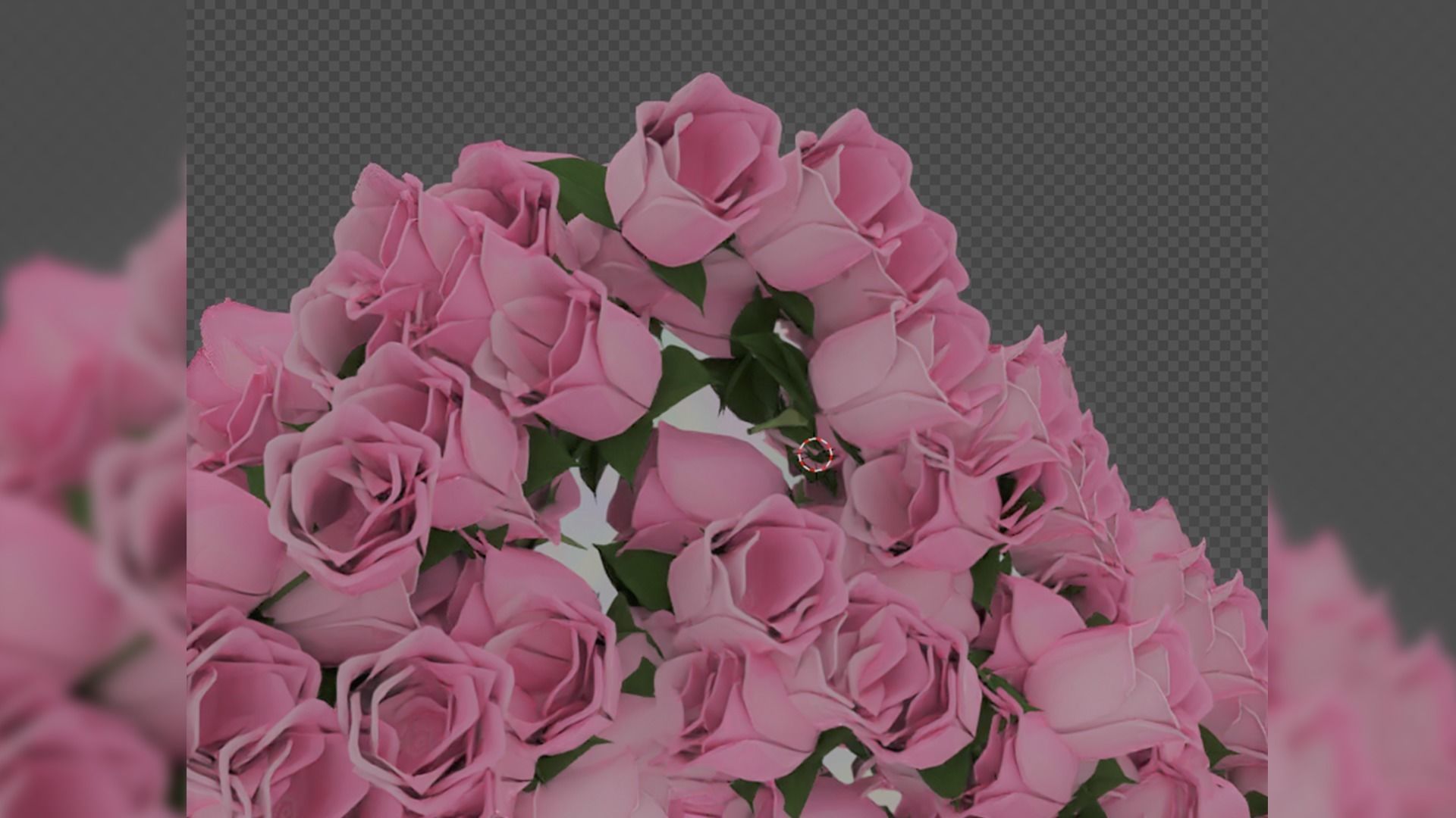 Fairy entrance walkway decorated with flowers 3D Model Collection_4