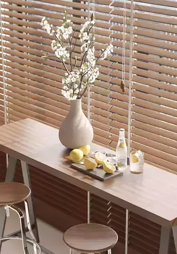 White flowers in vase Japandi decorate