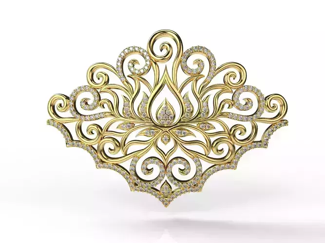 Lotus Flower Shape Pendent  3D print model