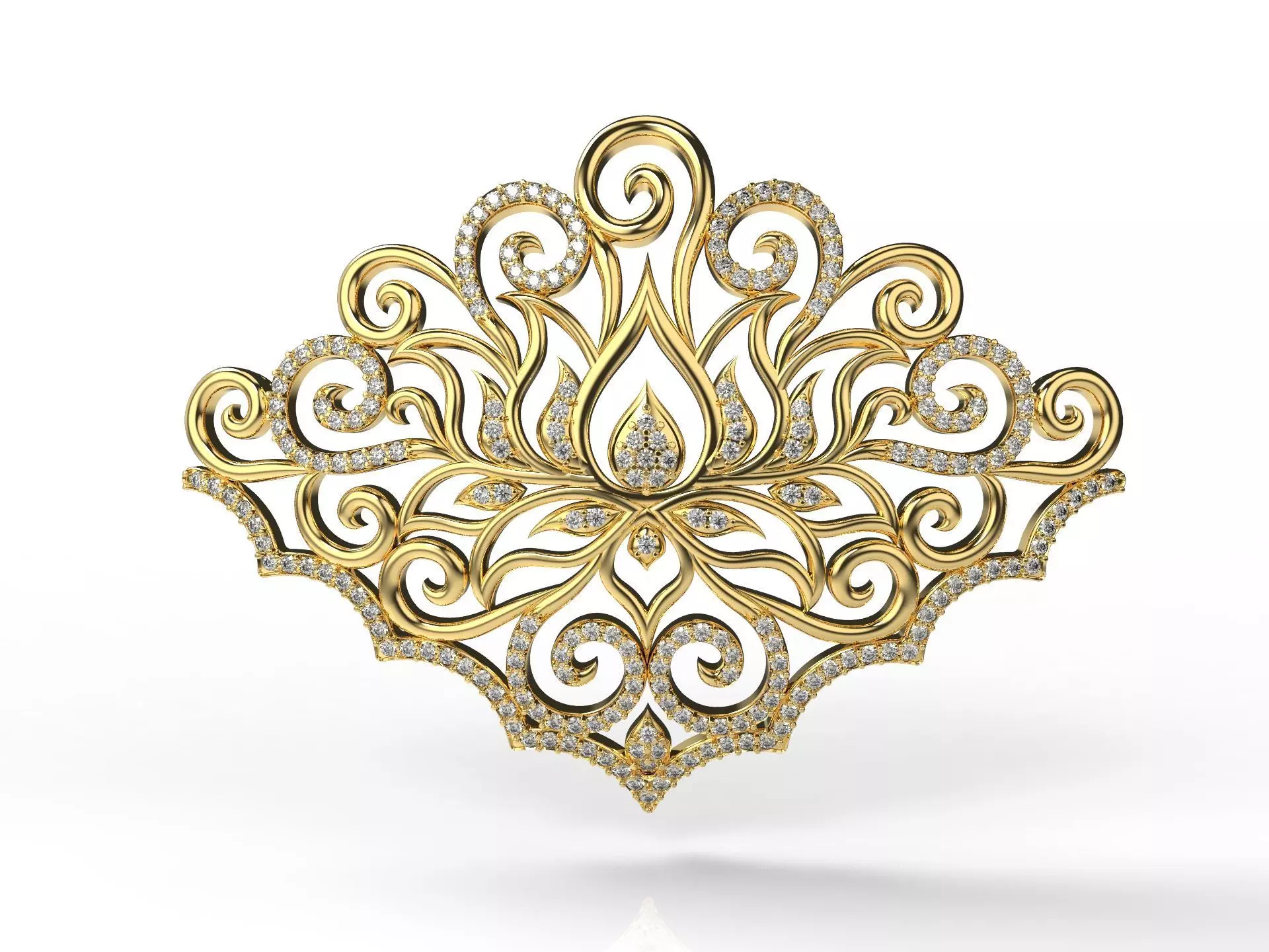 Lotus Flower Shape Pendent  3D print model_0