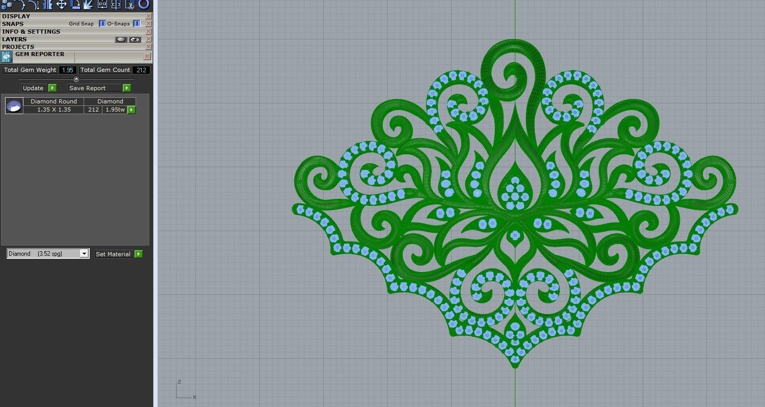 Lotus Flower Shape Pendent  3D print model_3