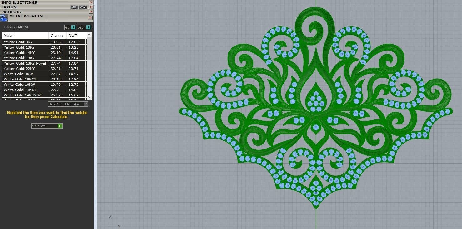 Lotus Flower Shape Pendent  3D print model_4