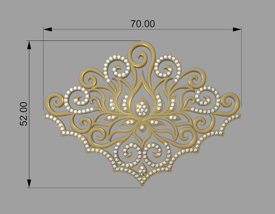 Lotus Flower Shape Pendent  3D print model_1