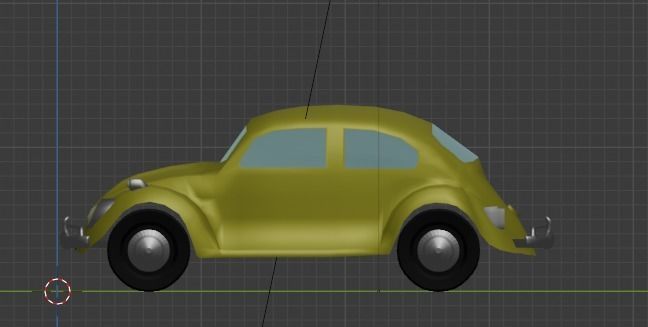 Volkswagen Beetle low poly game ready model asset Low-poly 3D model_1