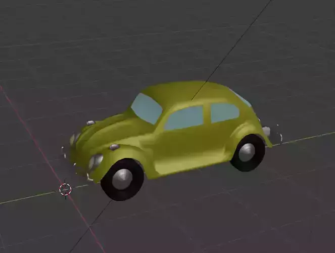 Volkswagen Beetle low poly game ready model asset