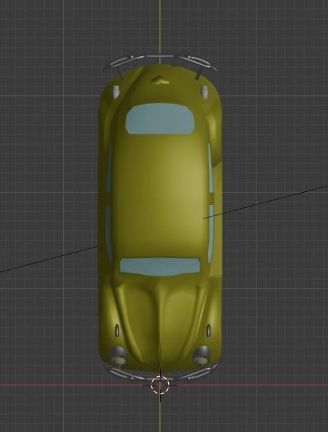 Volkswagen Beetle low poly game ready model asset Low-poly 3D model_2