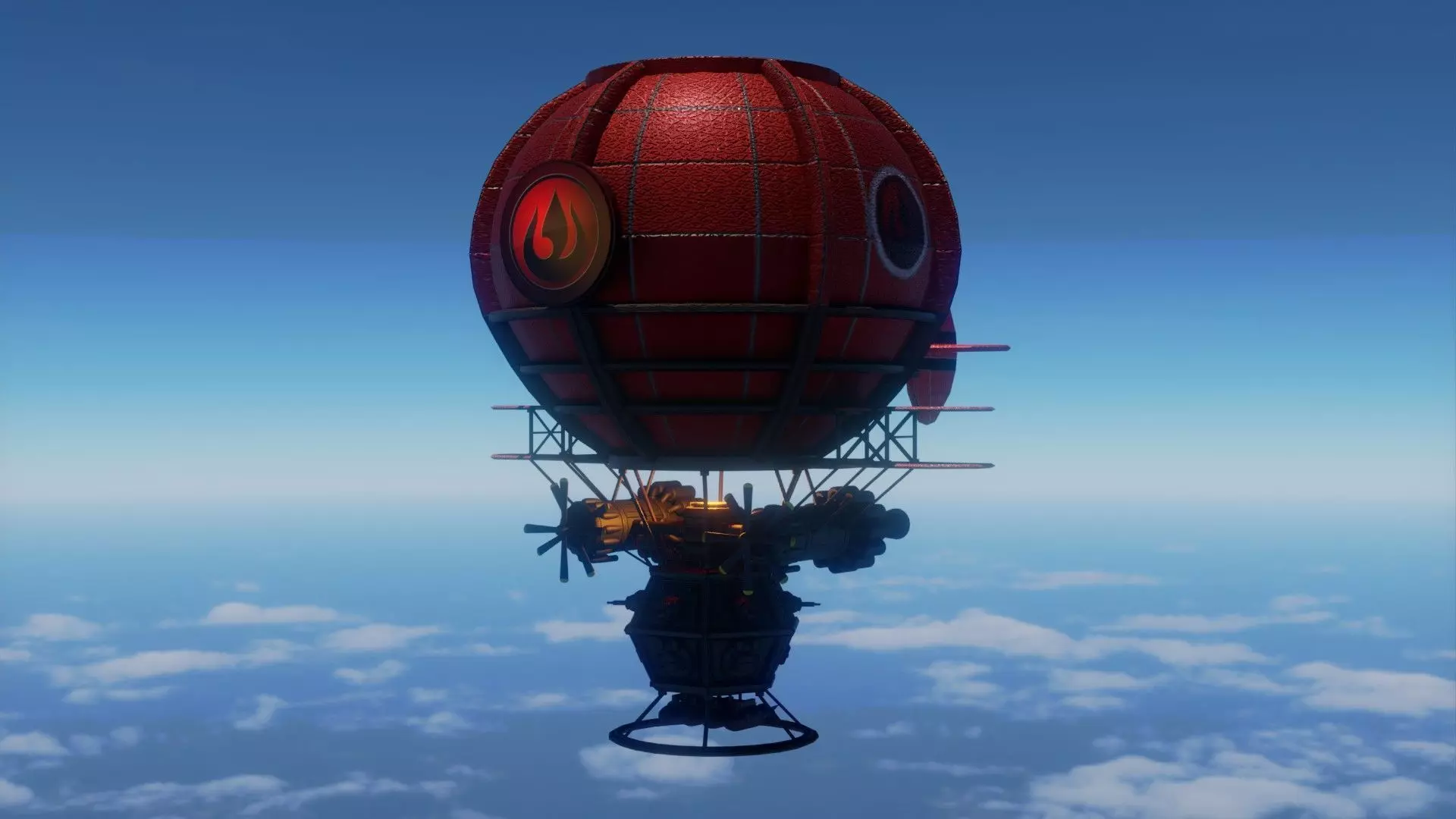 fire nation Balloon Free 3D model_0