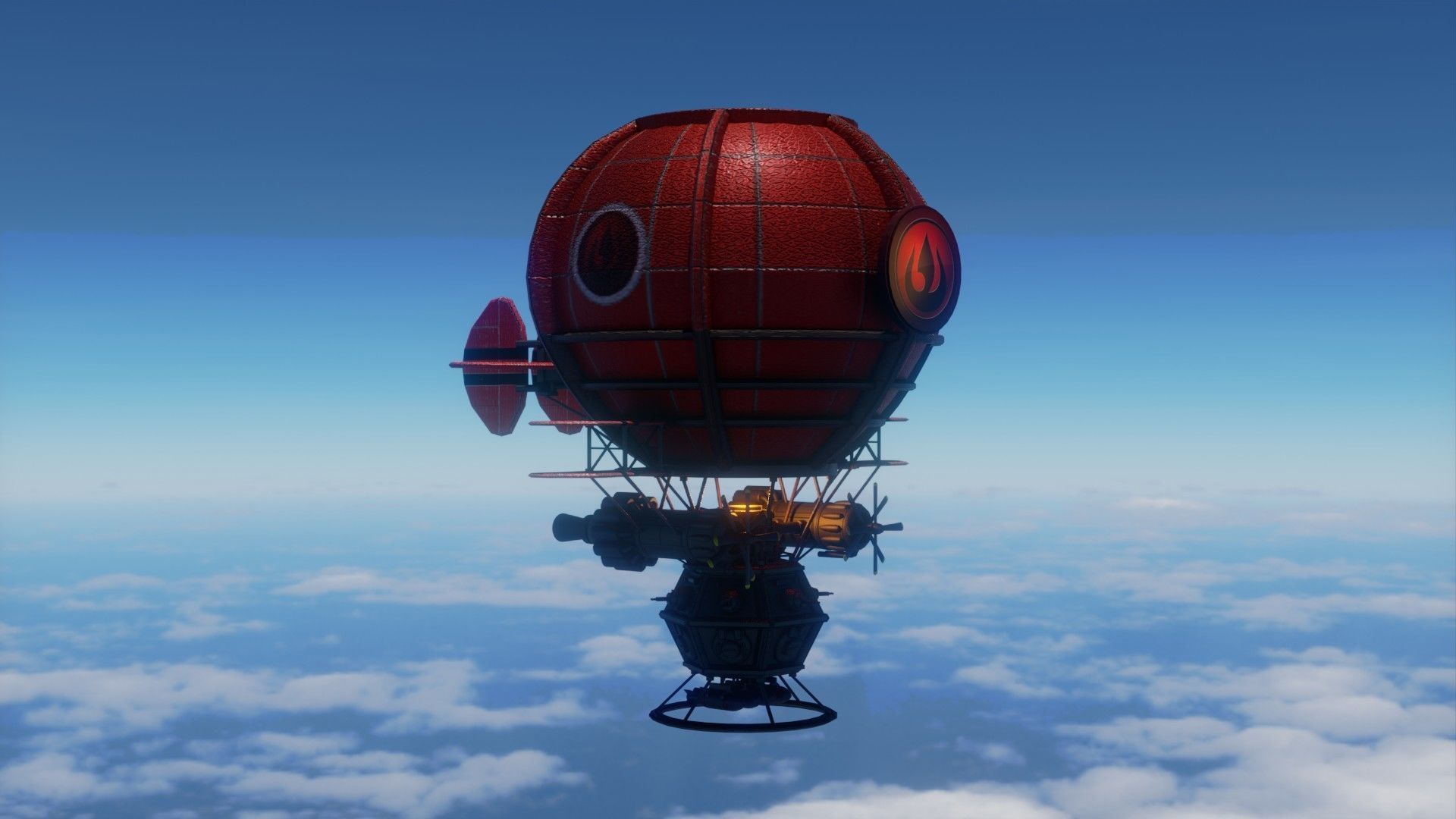 fire nation Balloon Free 3D model_1