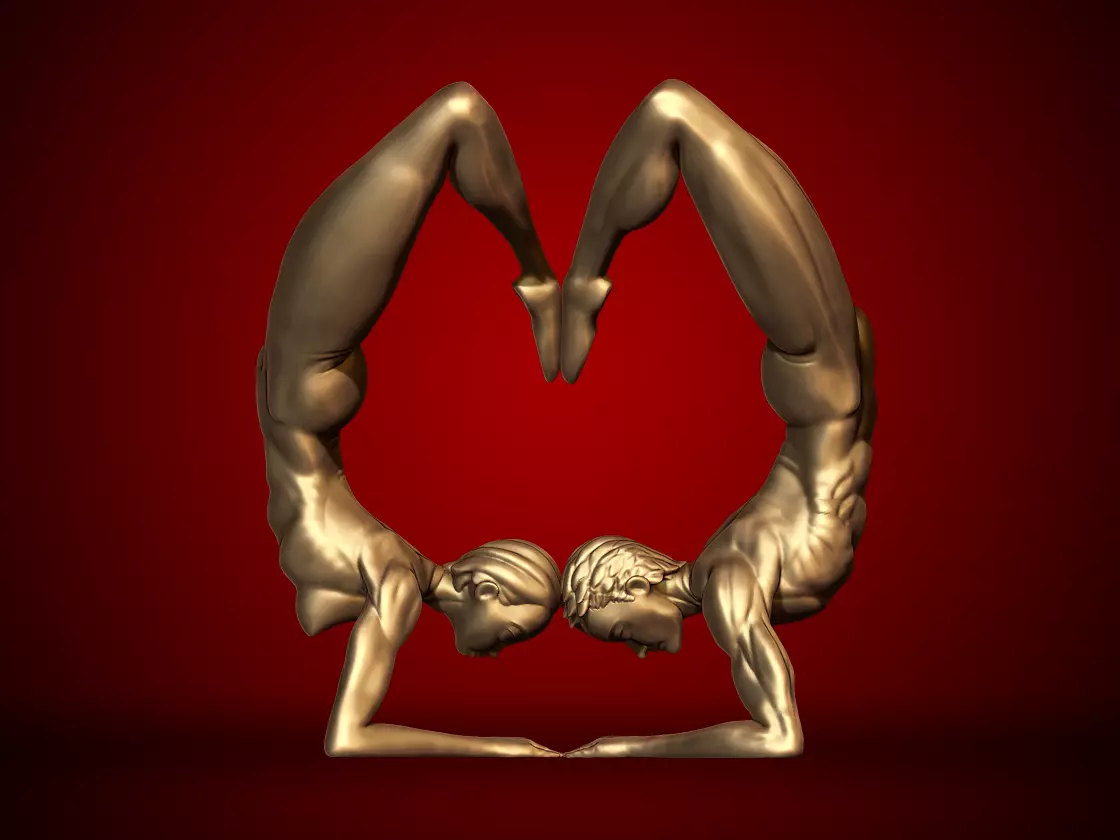 Lean on Me - Heart 3D print model