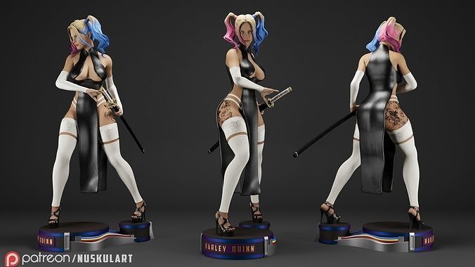 Harley Quinn - Cyber Samurai - Collectible - Hyper Detail 3D print model