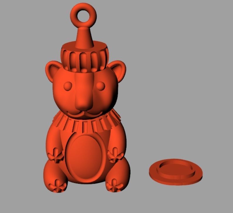 Tedy Pendent 3D print model_4