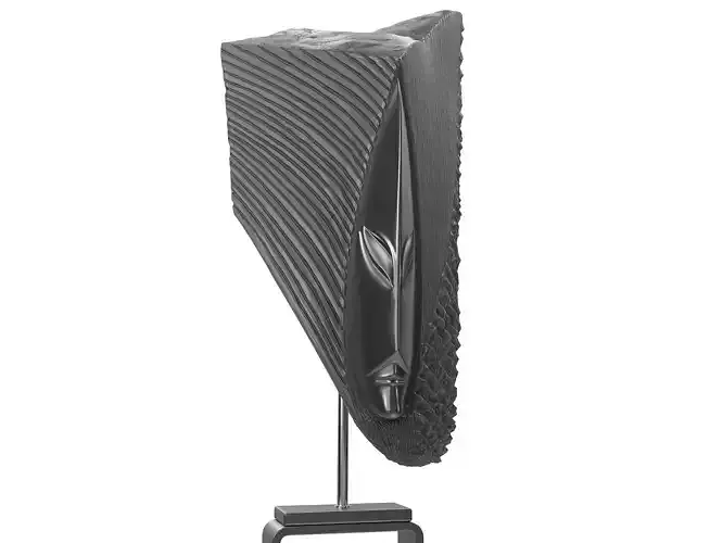 Black Limestone Tribal Sculpture