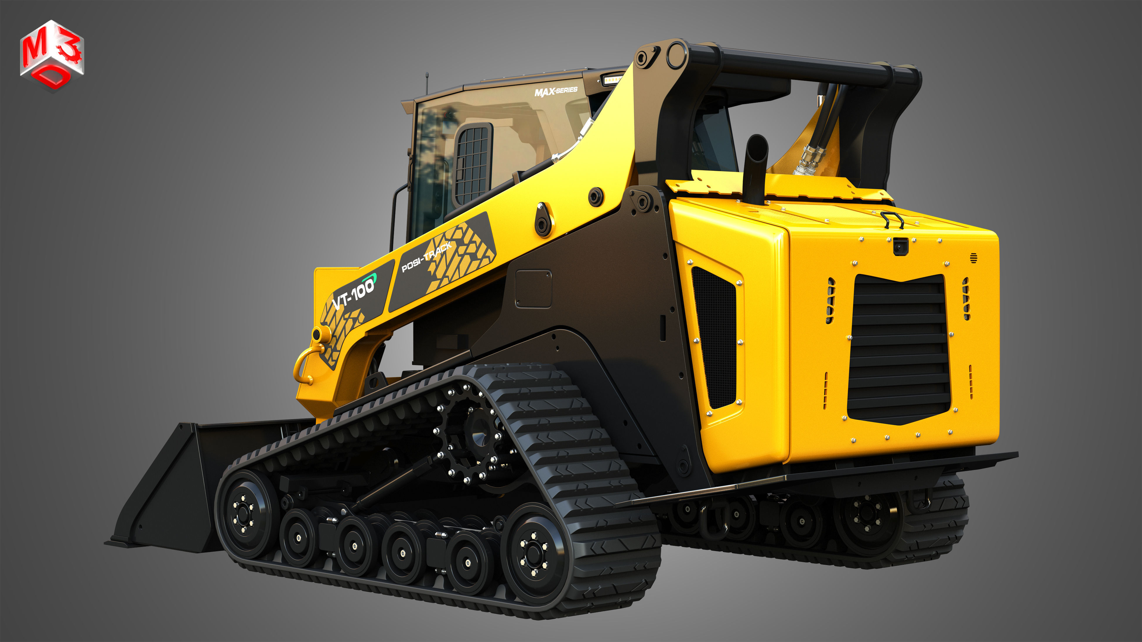 VT-100 Compact Track Loader - Bucket 3D model_3