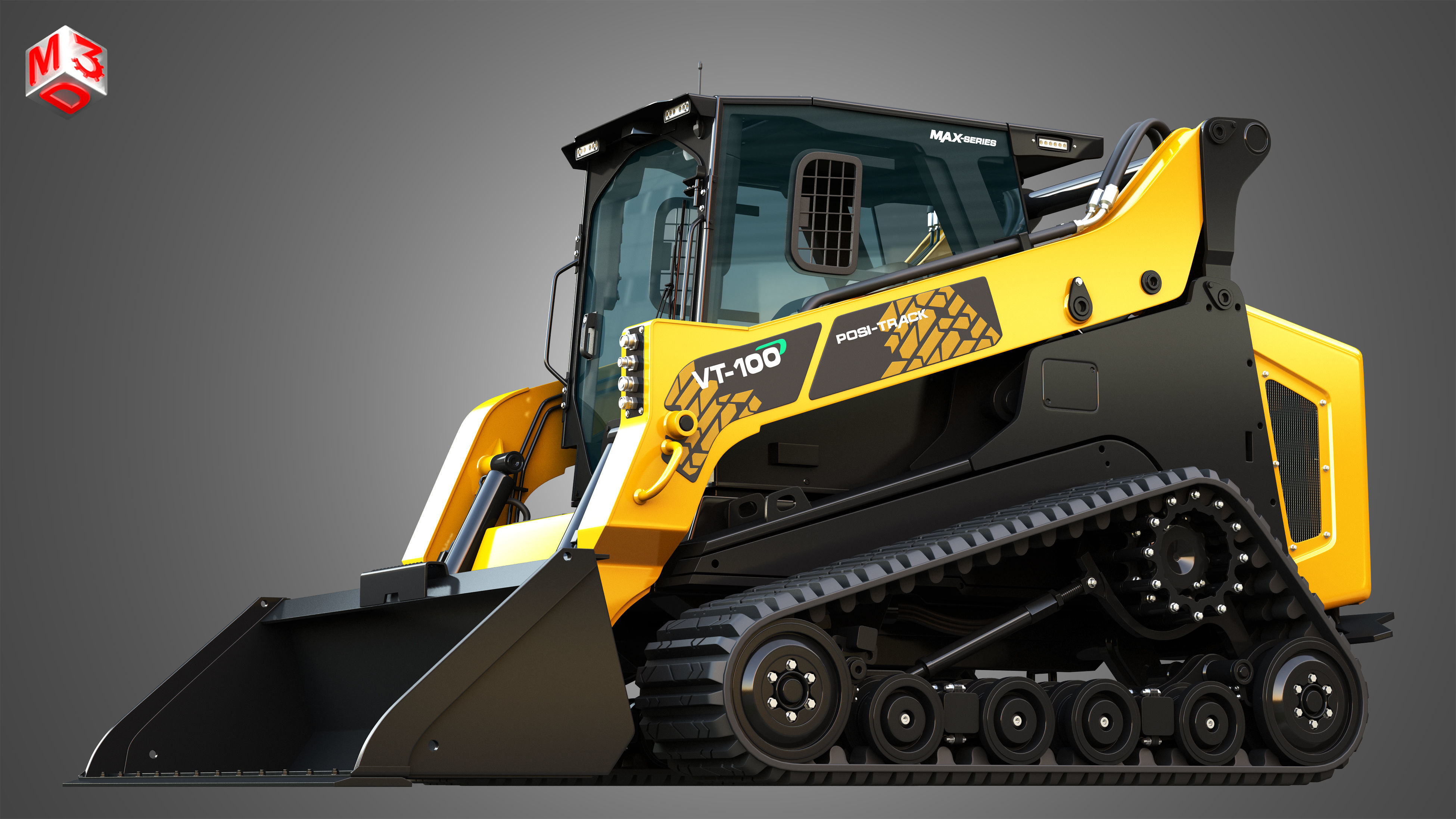VT-100 Compact Track Loader - Bucket 3D model_6