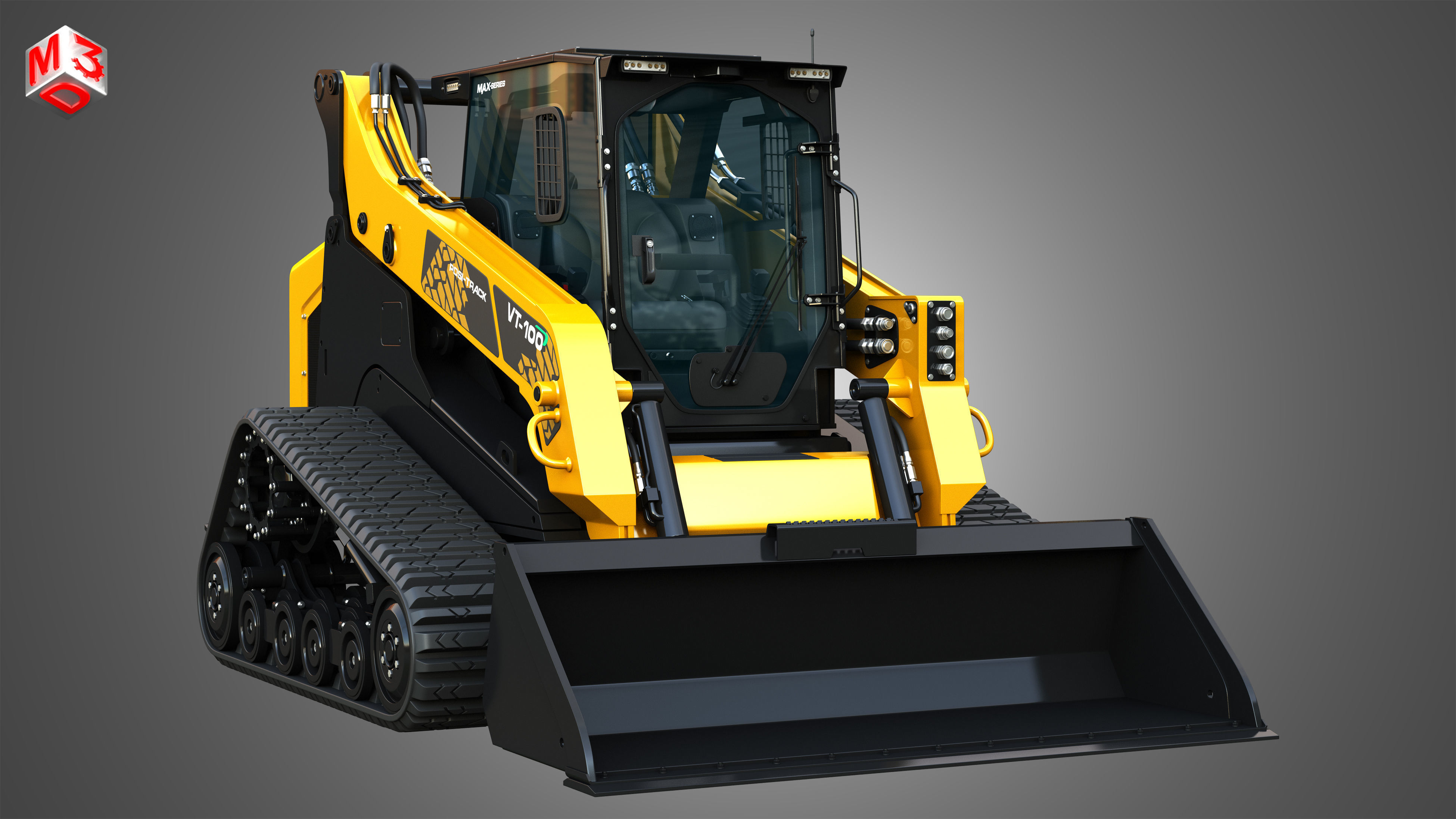 VT-100 Compact Track Loader - Bucket 3D model_12