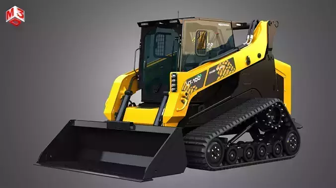 VT-100 Compact Track Loader - Bucket 3D model VT-100 Compact Track Loader - Bucket 3D model