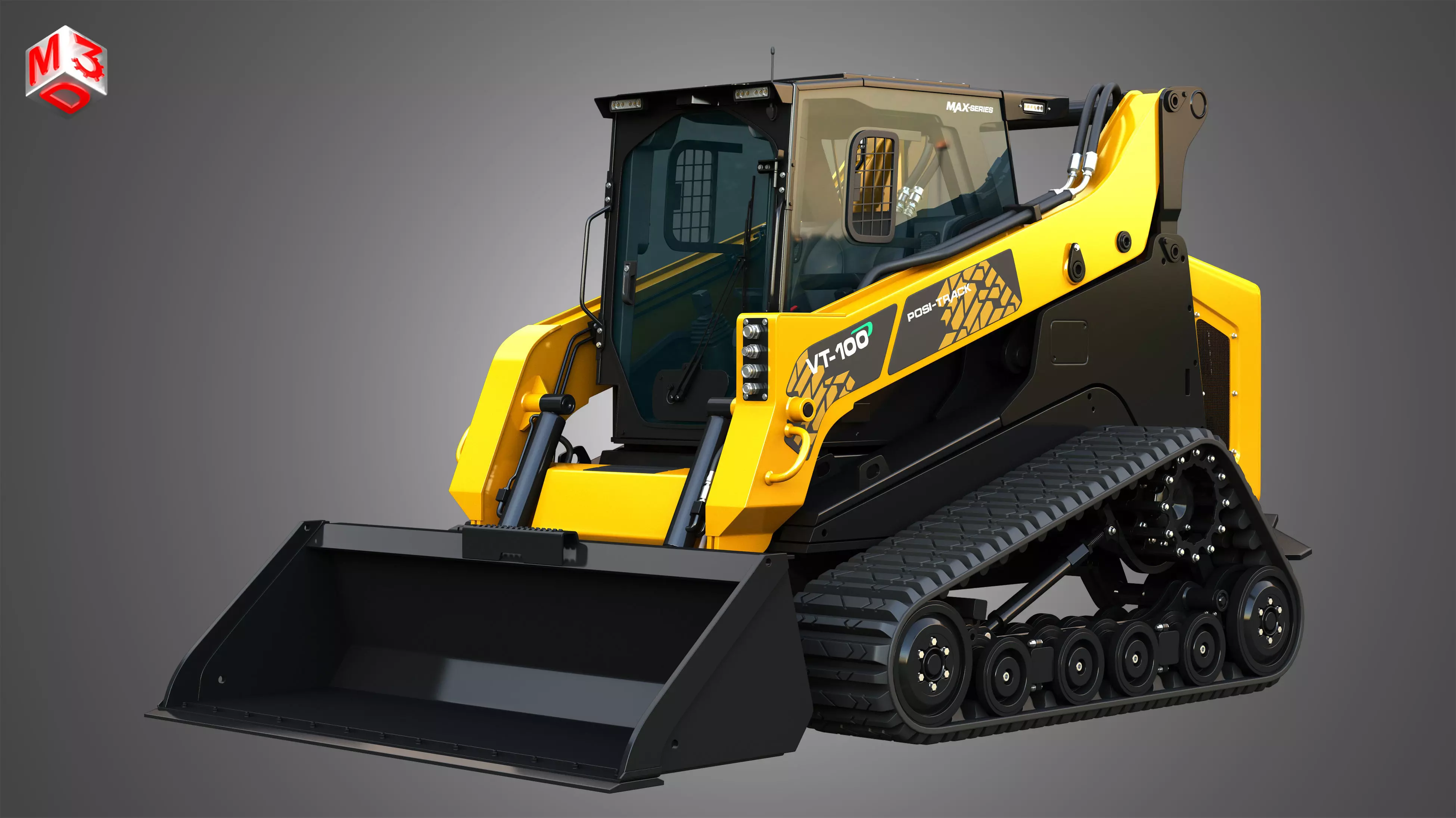 VT-100 Compact Track Loader - Bucket 3D model_0