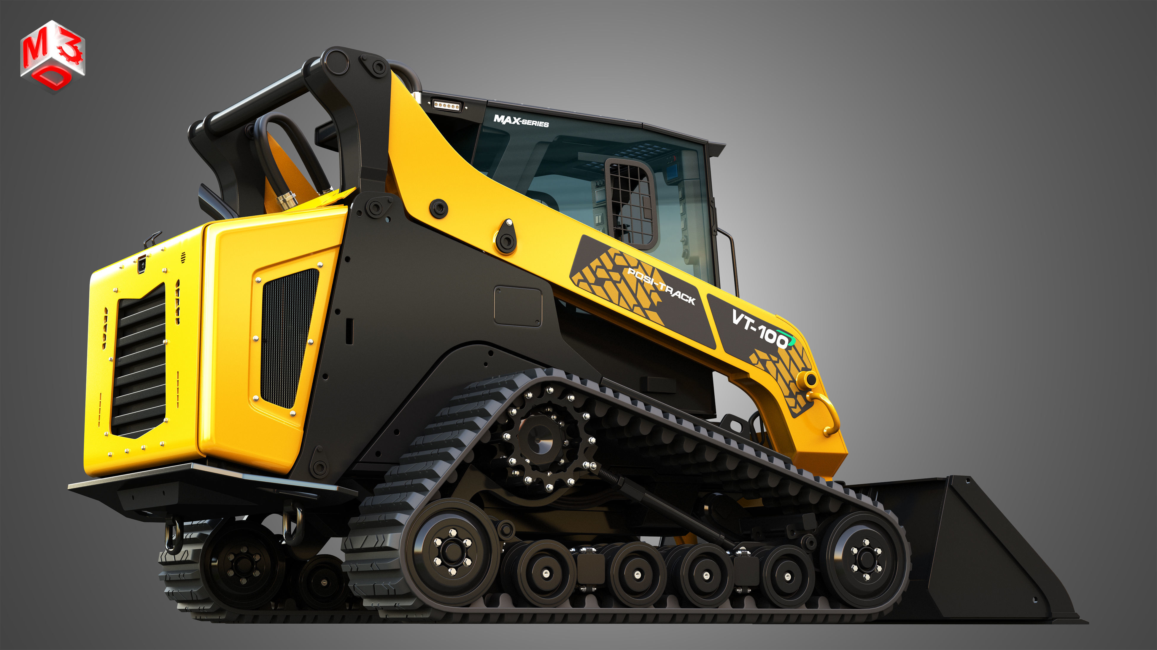 VT-100 Compact Track Loader - Bucket 3D model_7