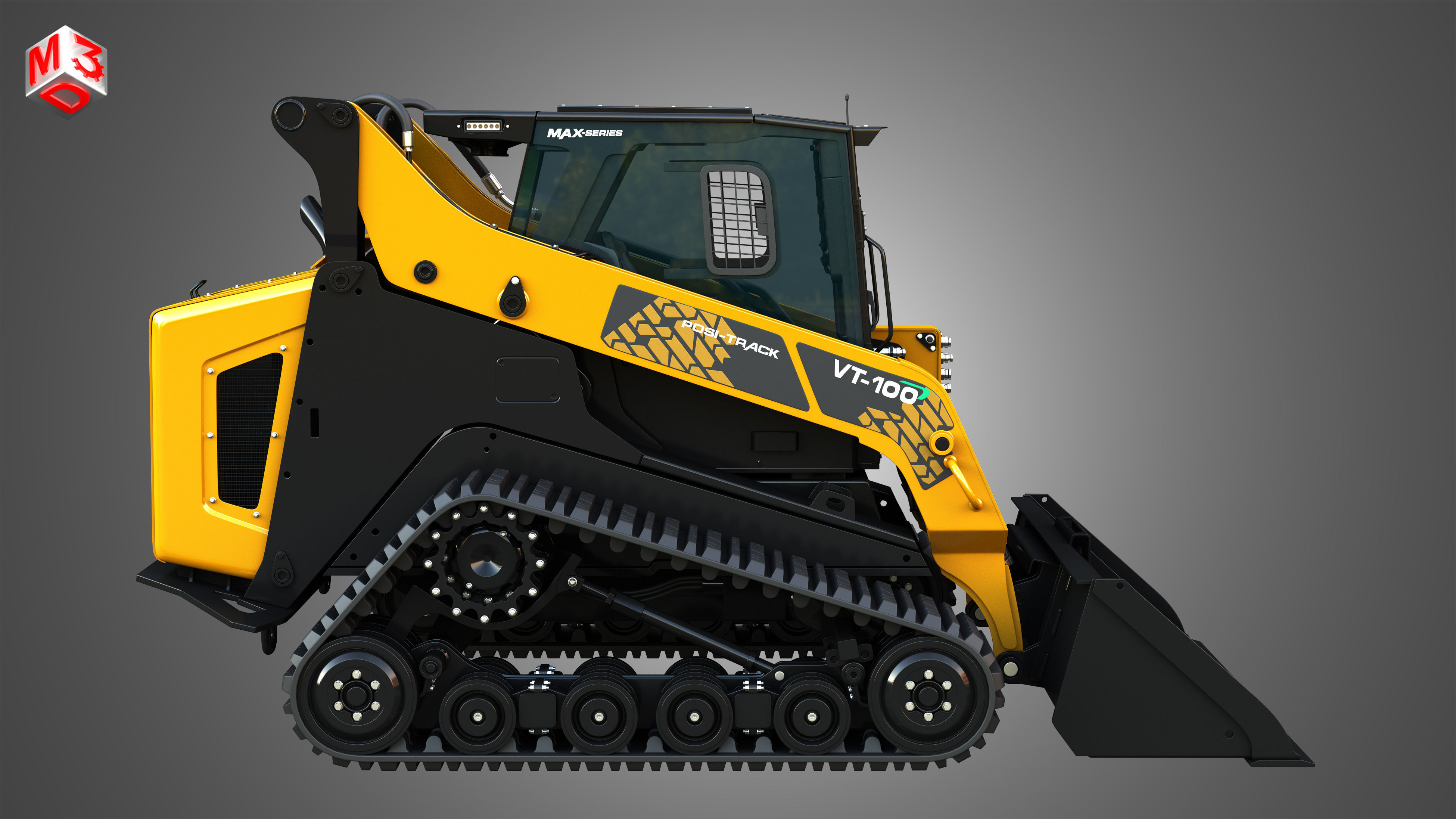 VT-100 Compact Track Loader - Bucket 3D model_5