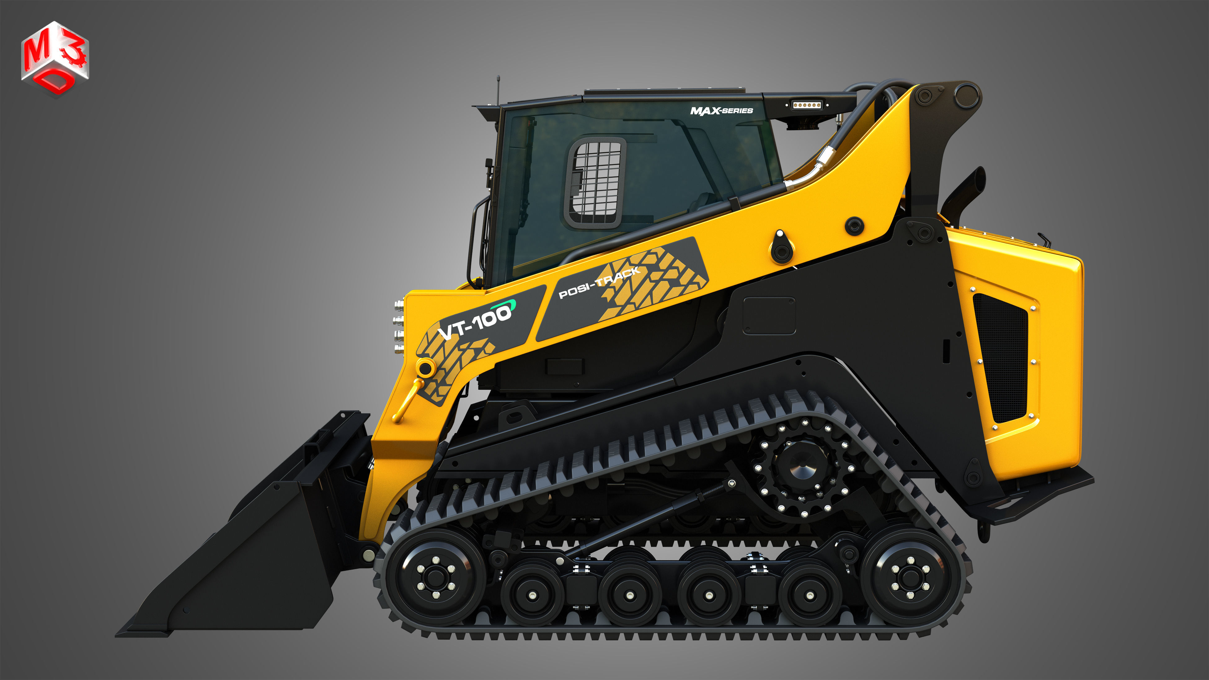 VT-100 Compact Track Loader - Bucket 3D model_4