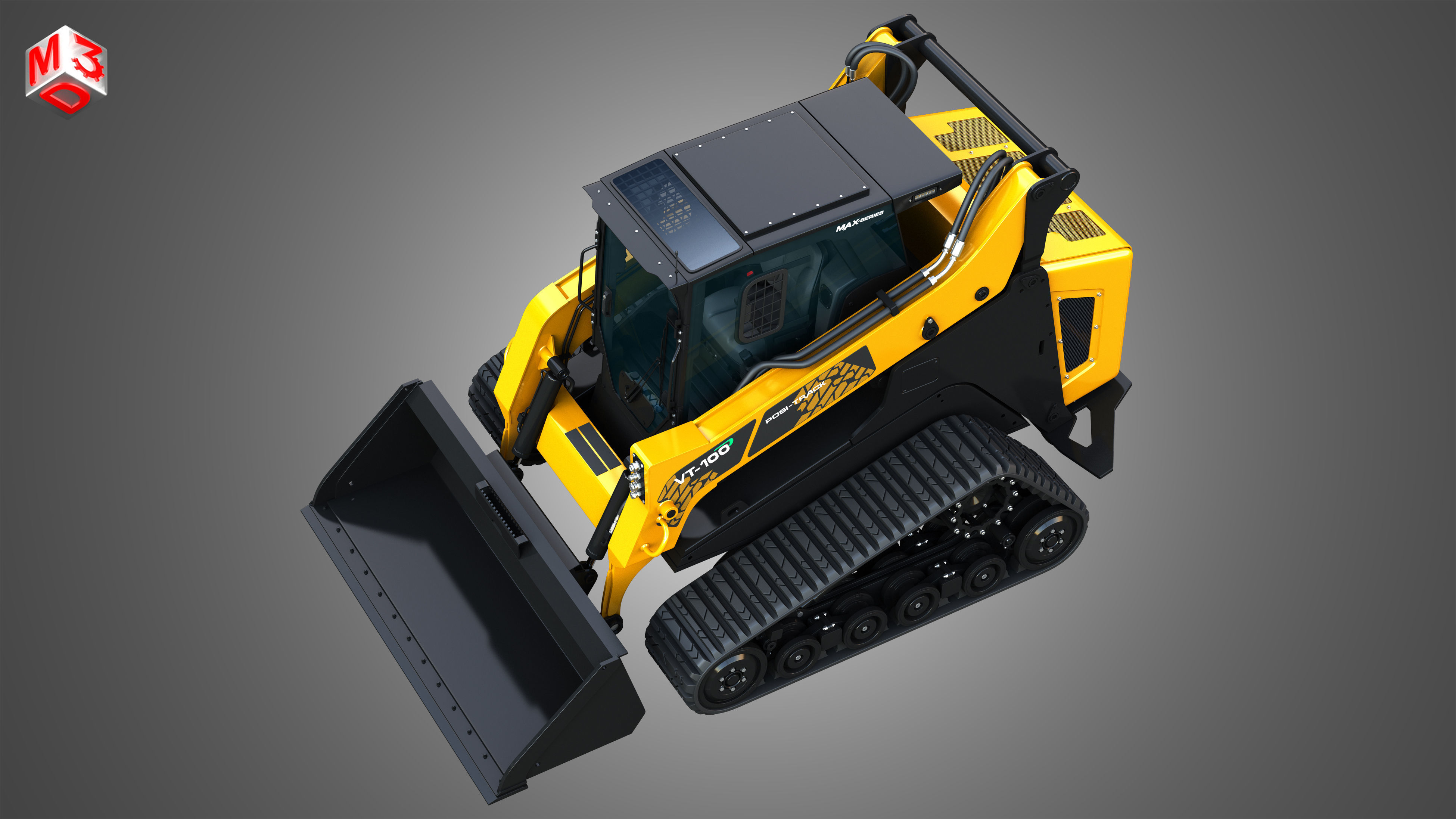VT-100 Compact Track Loader - Bucket 3D model_18