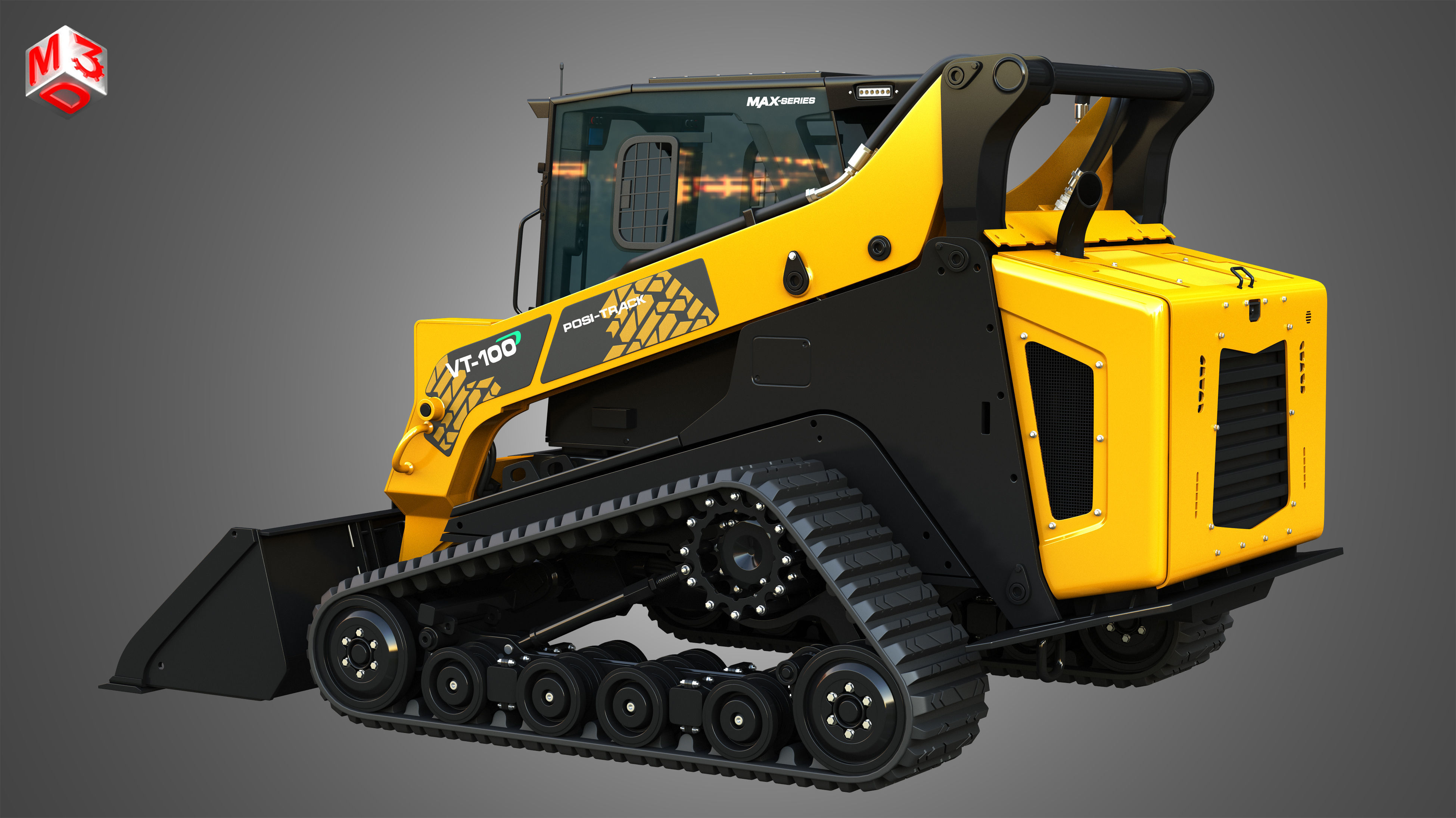 VT-100 Compact Track Loader - Bucket 3D model_17