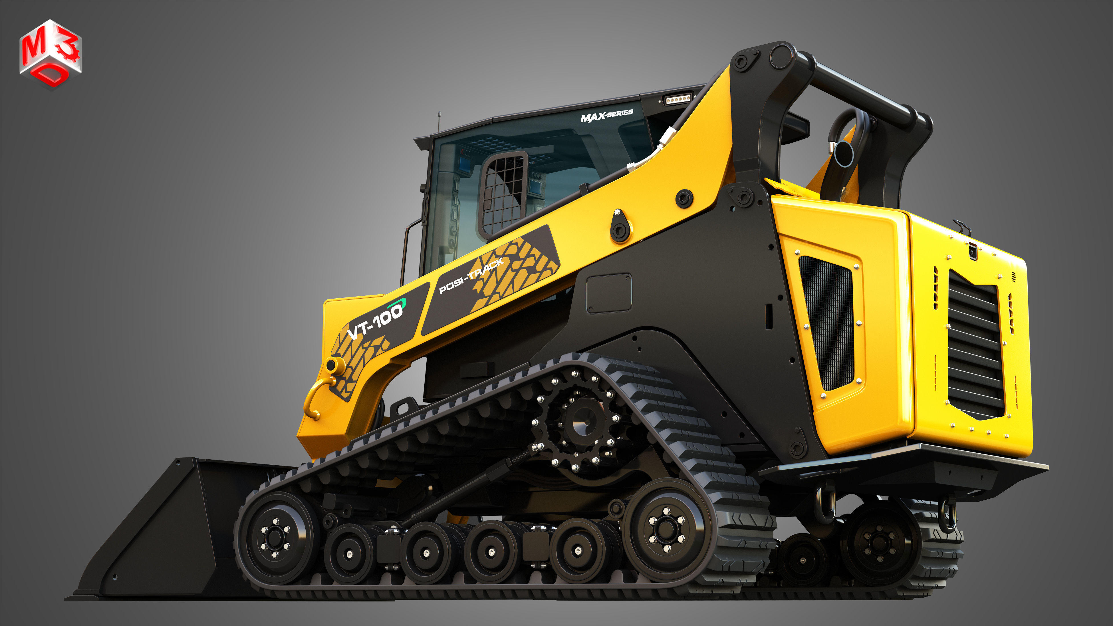 VT-100 Compact Track Loader - Bucket 3D model_9