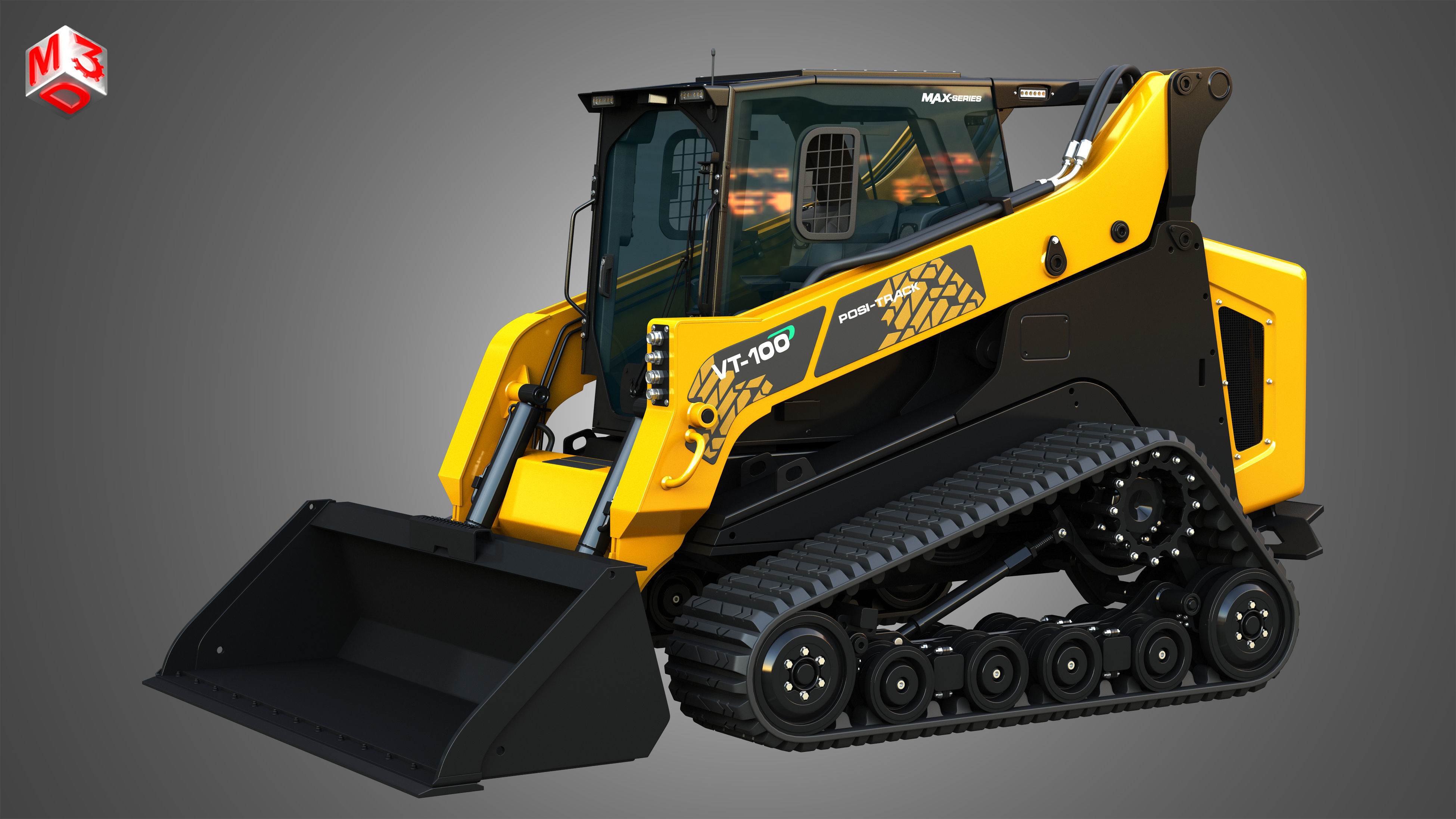 VT-100 Compact Track Loader - Bucket 3D model_14