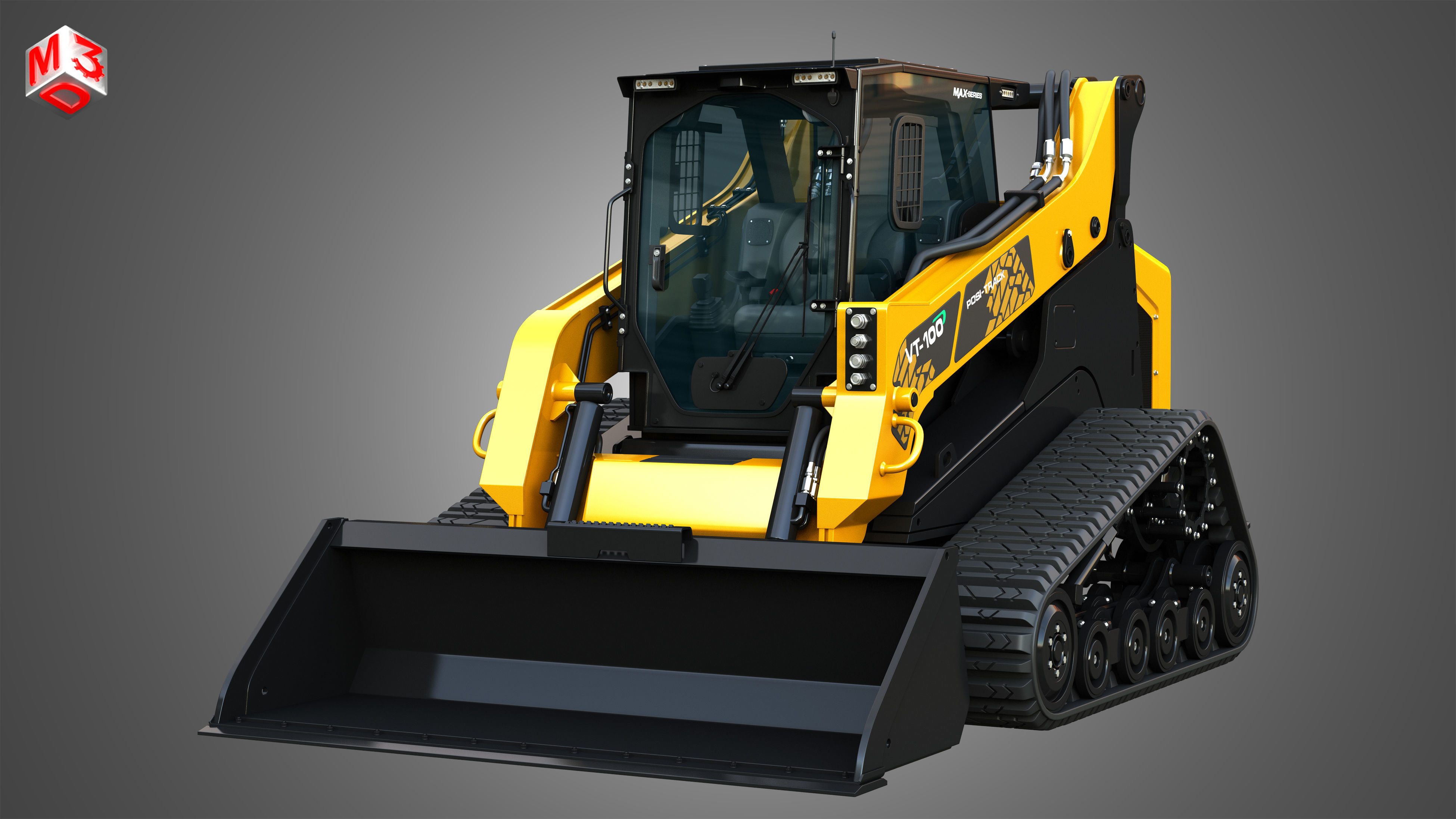 VT-100 Compact Track Loader - Bucket 3D model_10