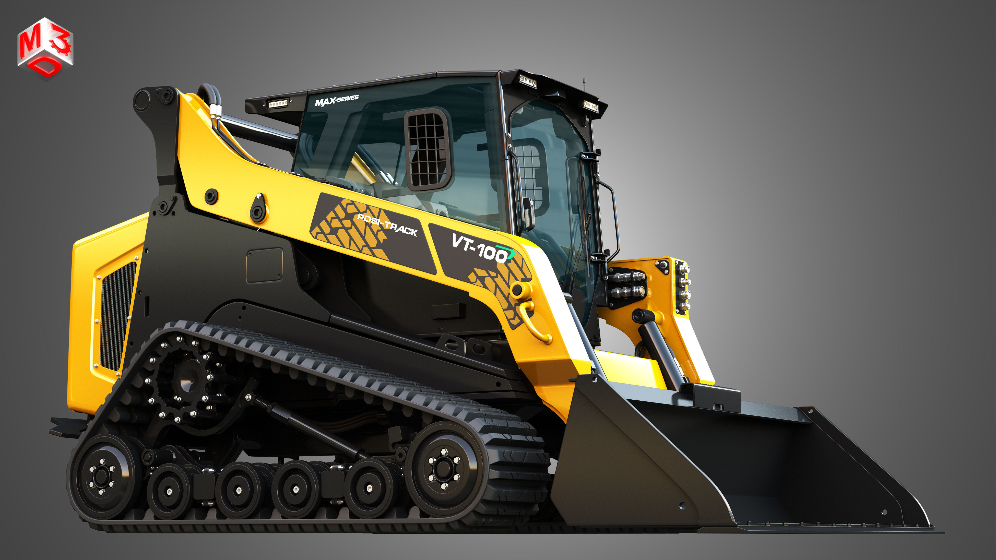VT-100 Compact Track Loader - Bucket 3D model_8