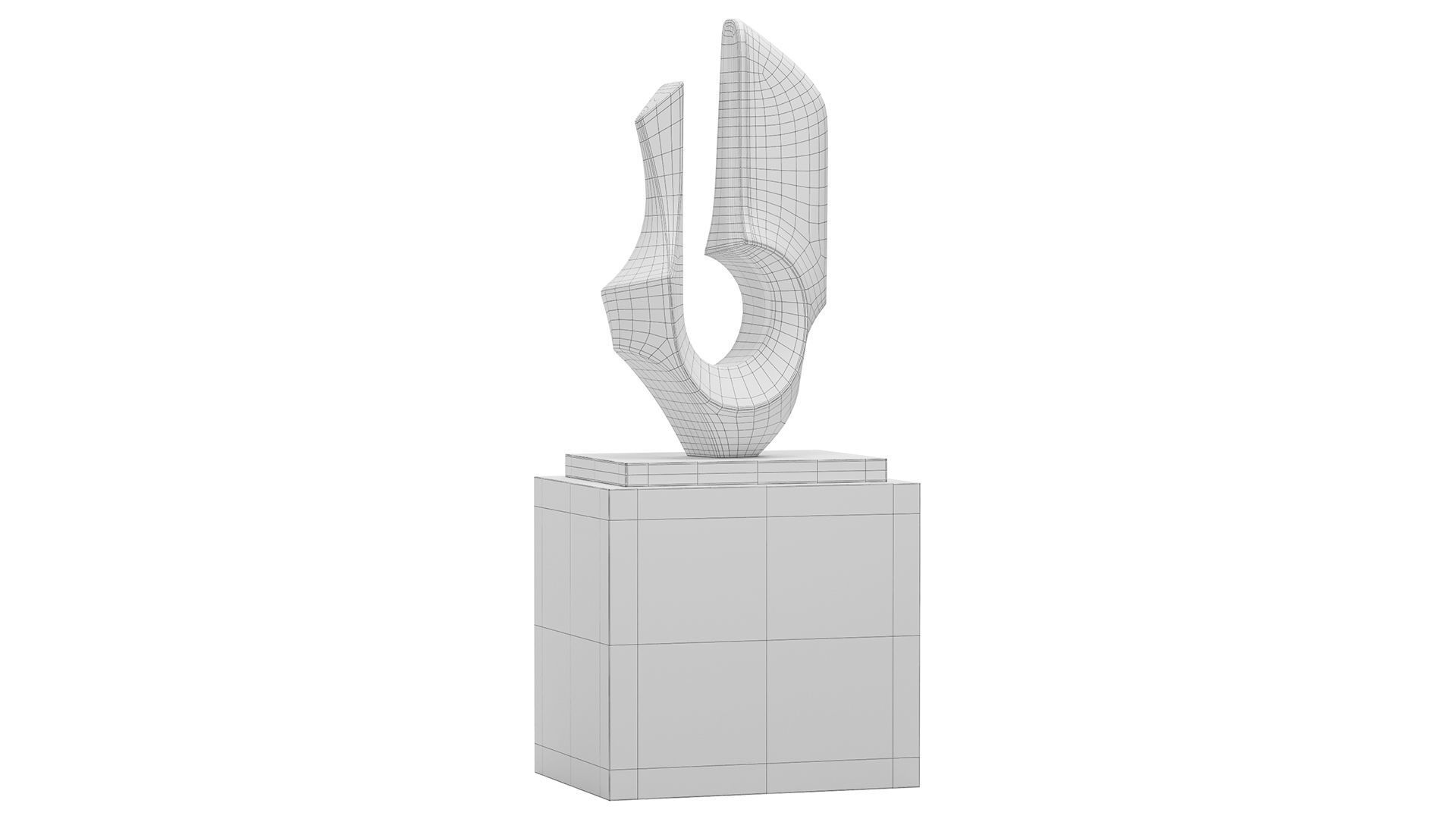 Abstract Modern Sculpture 3D model_8