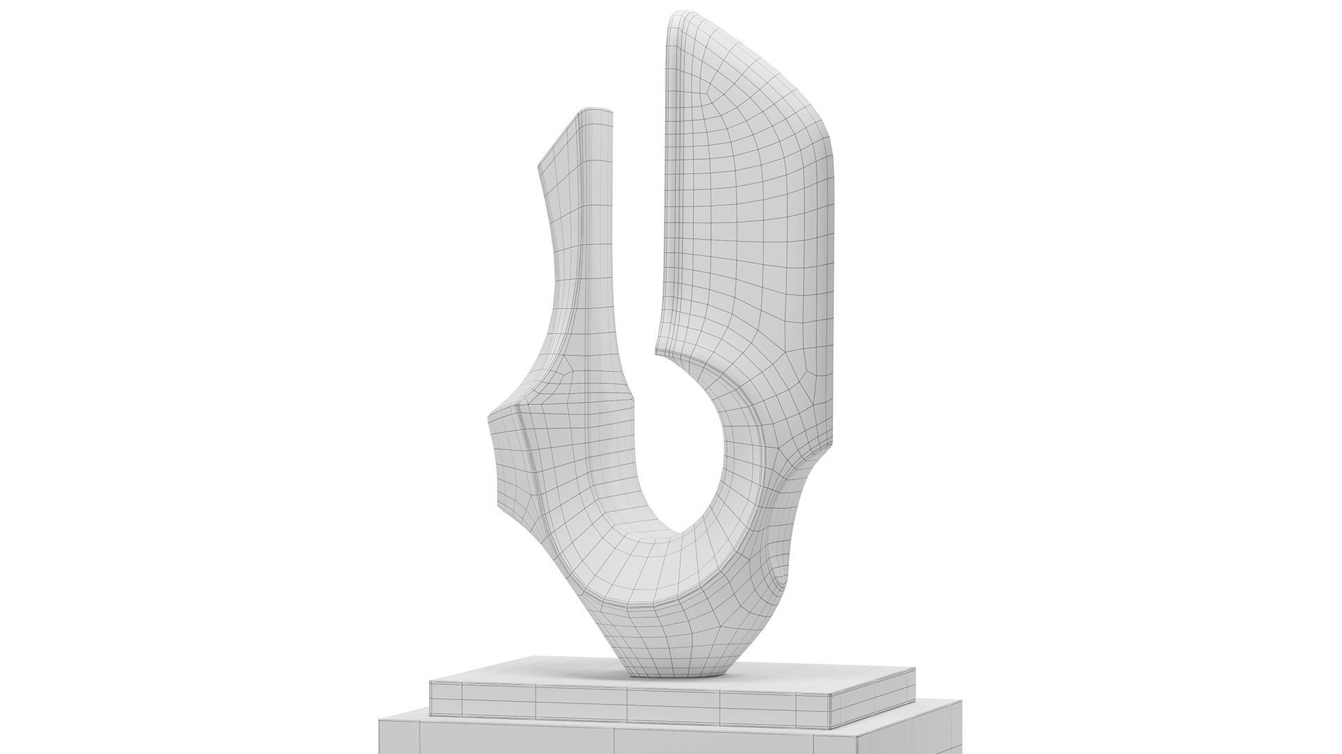 Abstract Modern Sculpture 3D model_4