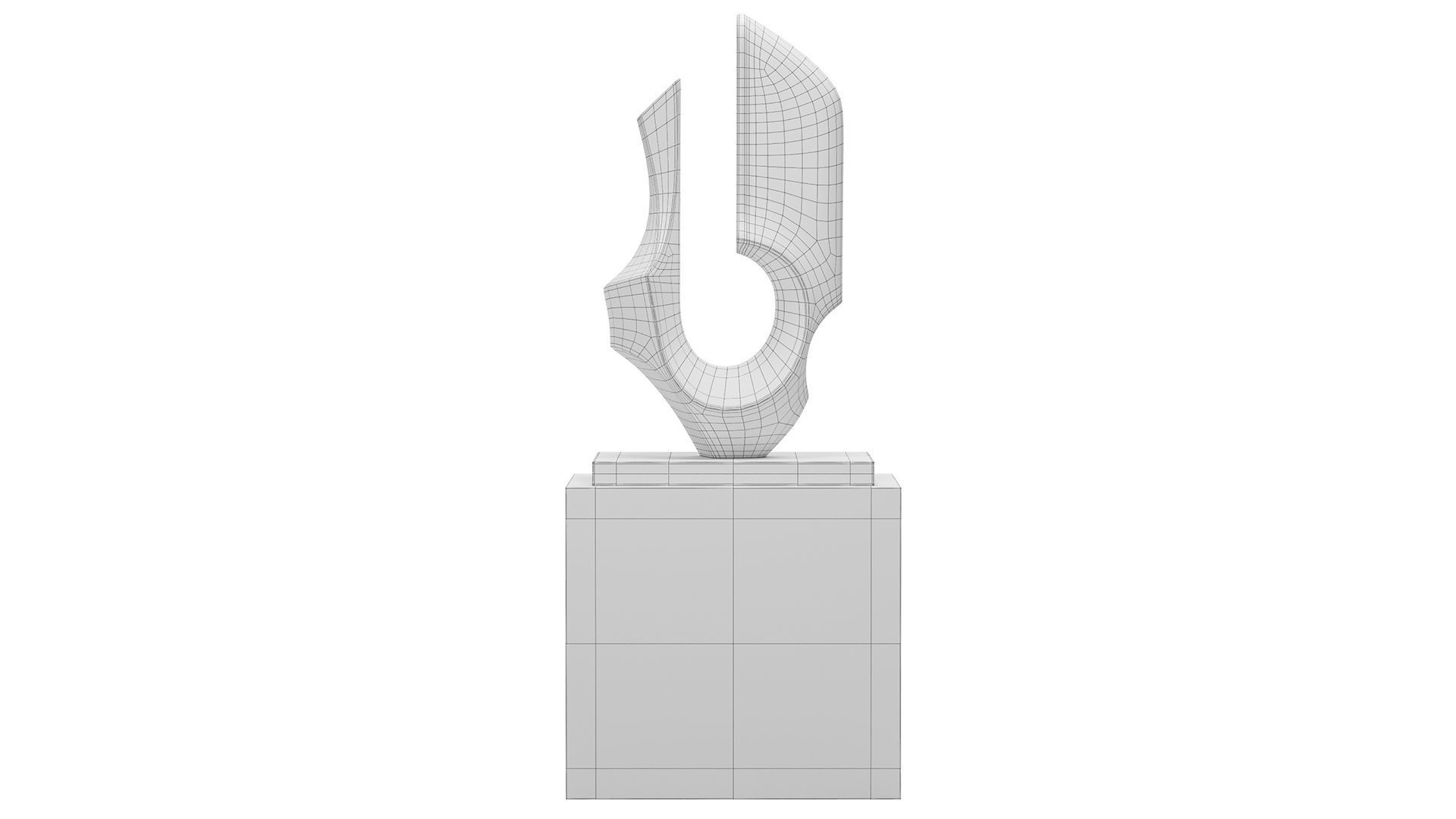 Abstract Modern Sculpture 3D model_2