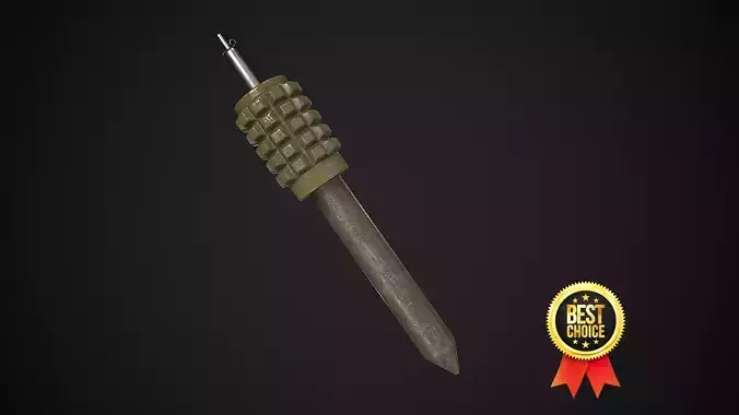 Soviet Anti-Personnel Fragmentation Landmine Barrage POM3-2M Low-poly 3D model