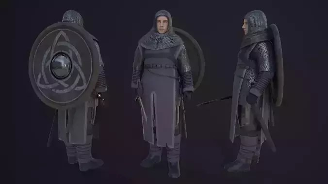 TAB Medieval Knight - 8 Low-poly 3D model