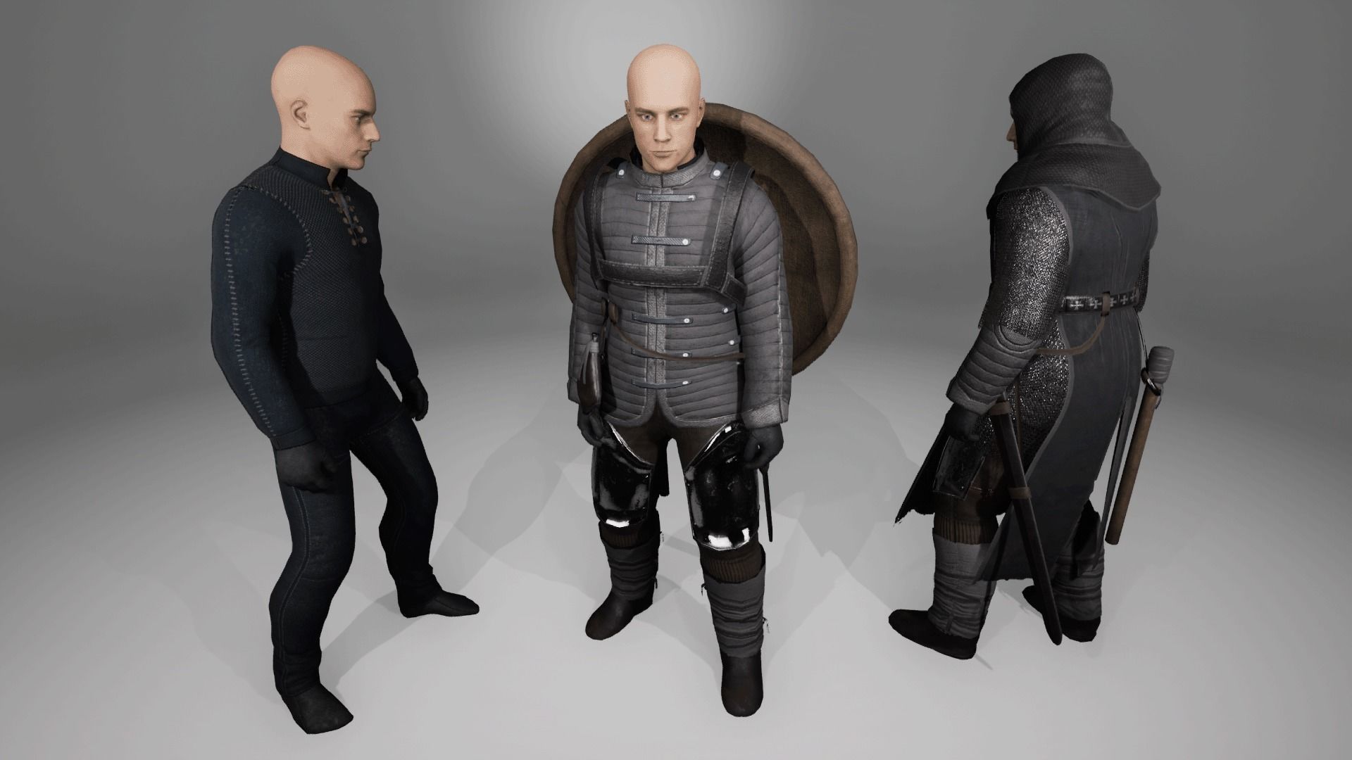 TAB Medieval Knight - 8 Low-poly 3D model_7