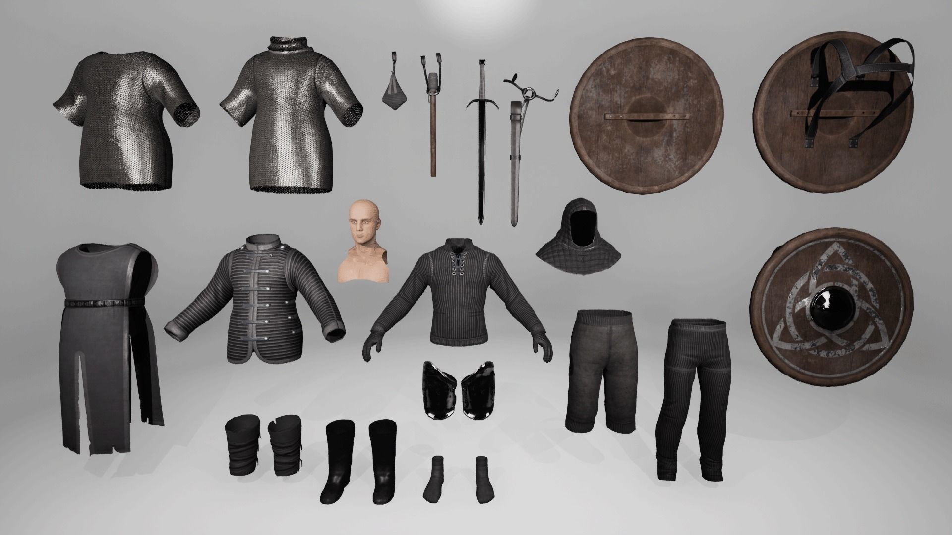 TAB Medieval Knight - 8 Low-poly 3D model_11