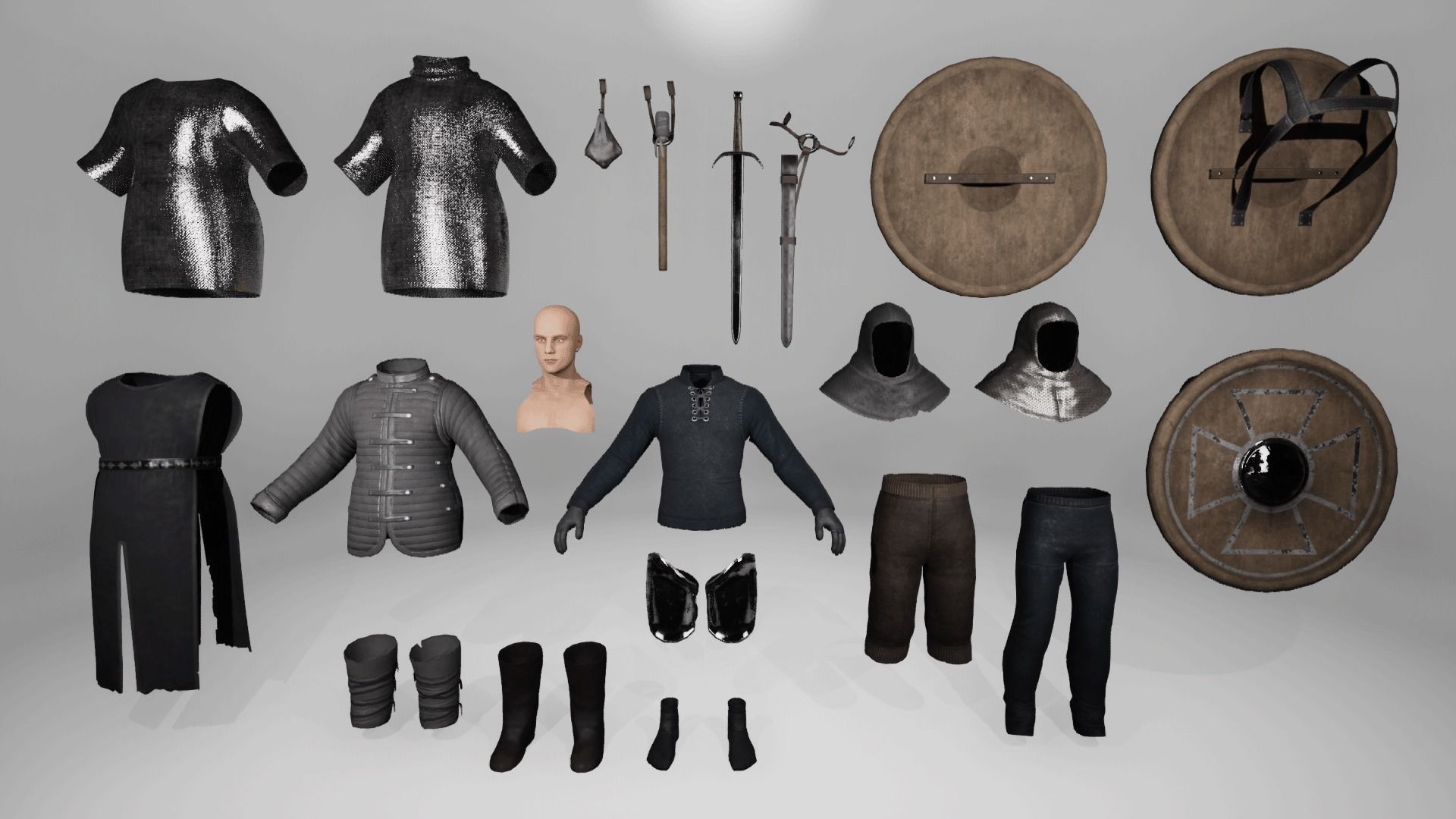TAB Medieval Knight - 8 Low-poly 3D model_10