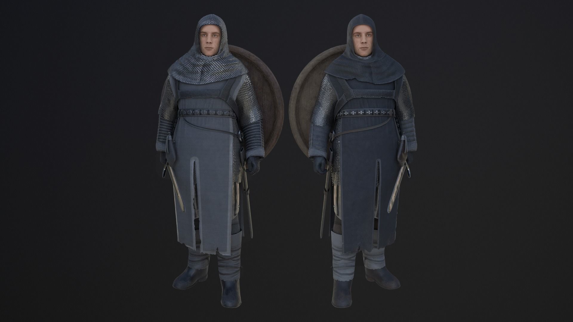 TAB Medieval Knight - 8 Low-poly 3D model_13