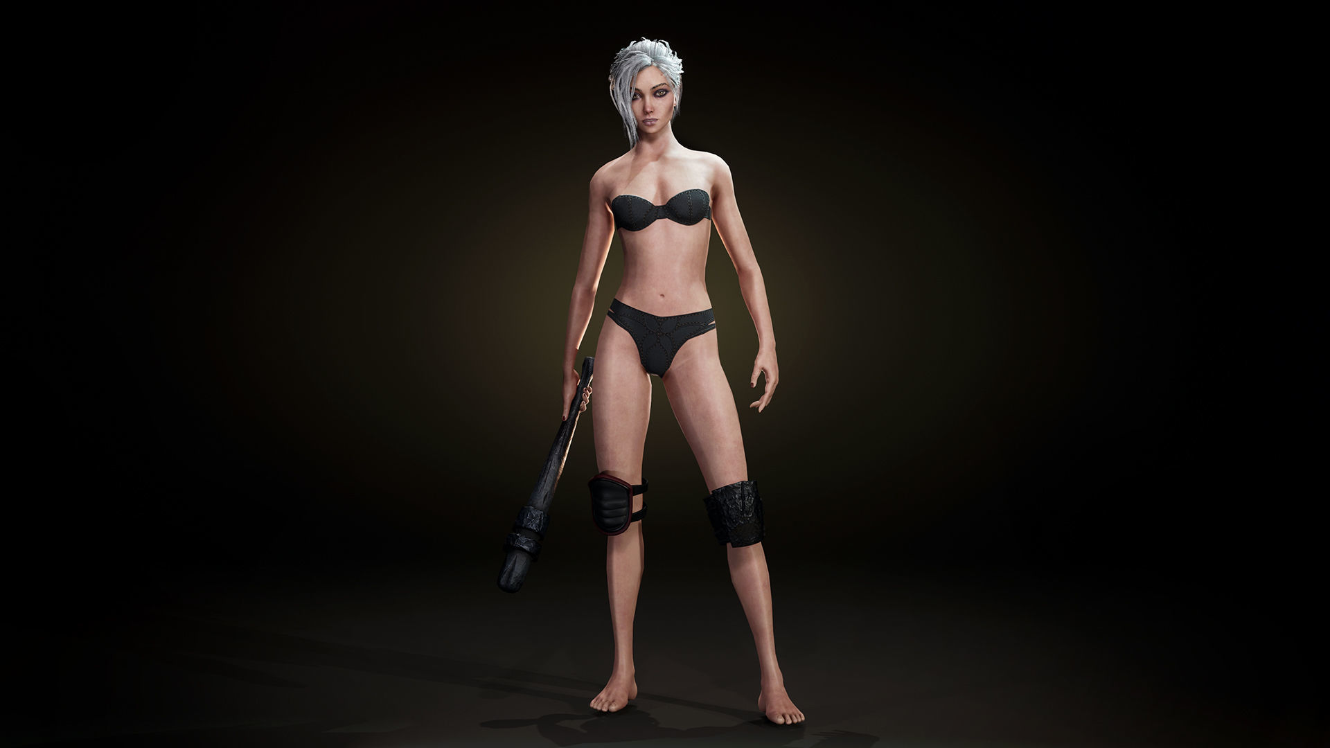 Adventure Girl 1  game character Low-poly 3D model_13