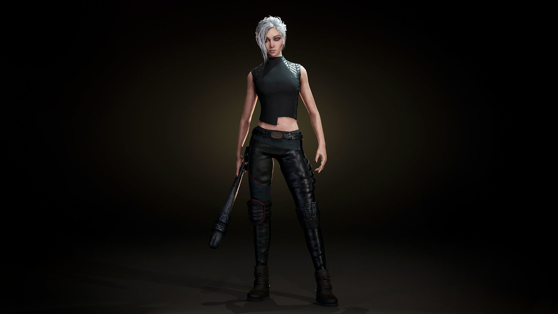 Adventure Girl 1  game character Low-poly 3D model_10