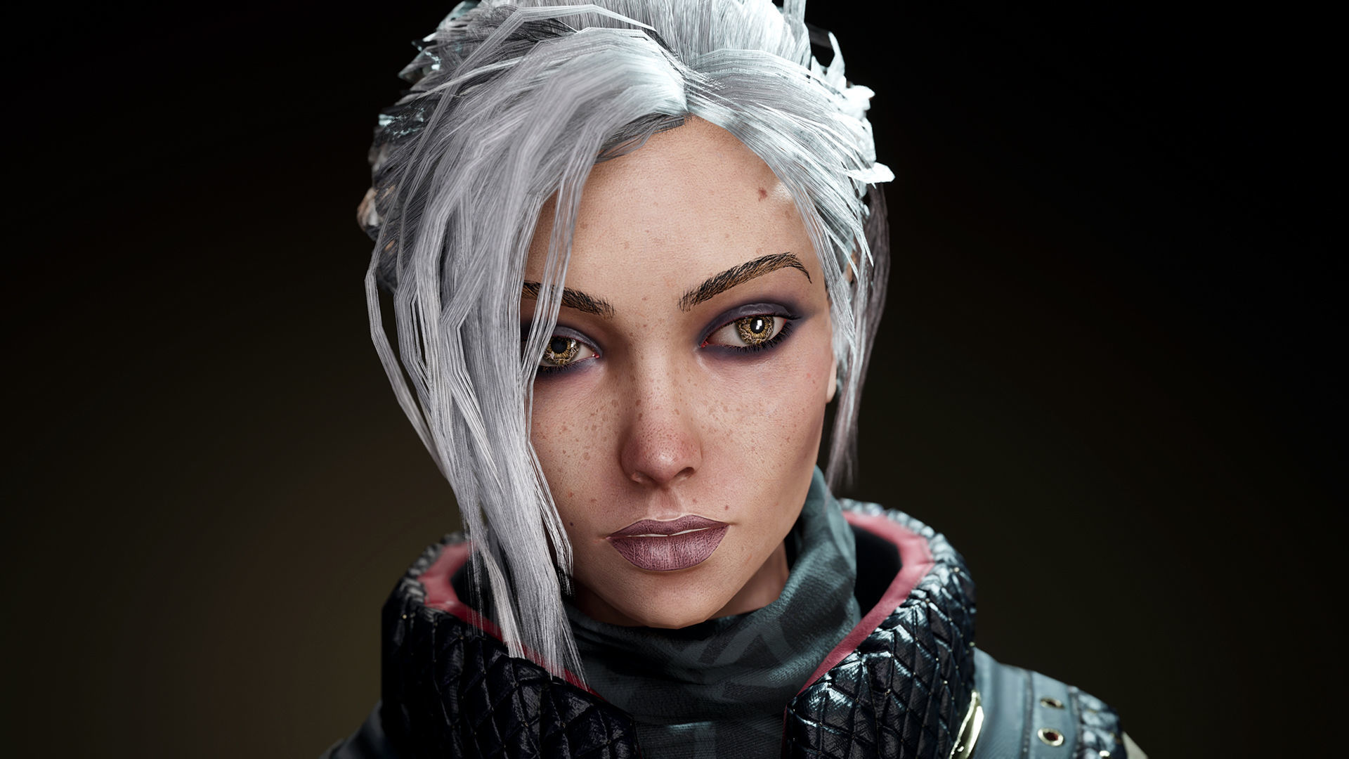 Adventure Girl 1  game character Low-poly 3D model_14