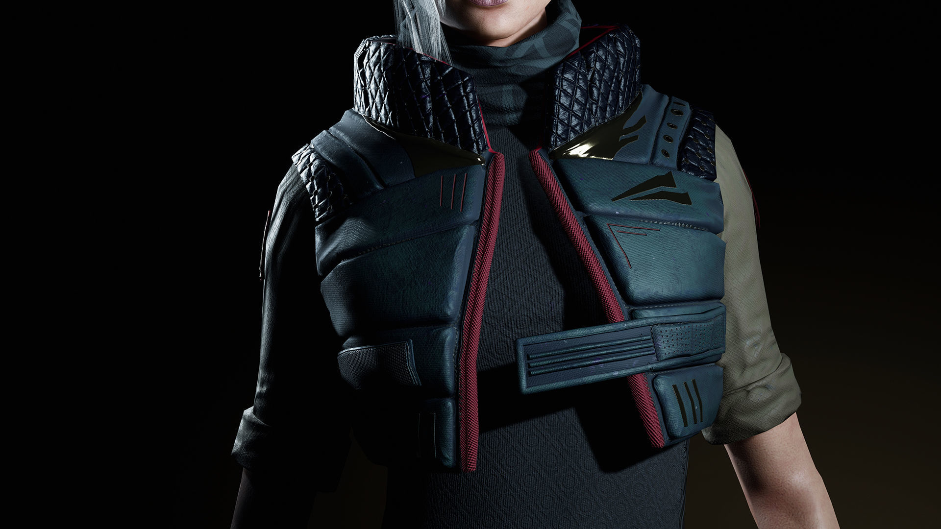 Adventure Girl 1  game character Low-poly 3D model_26