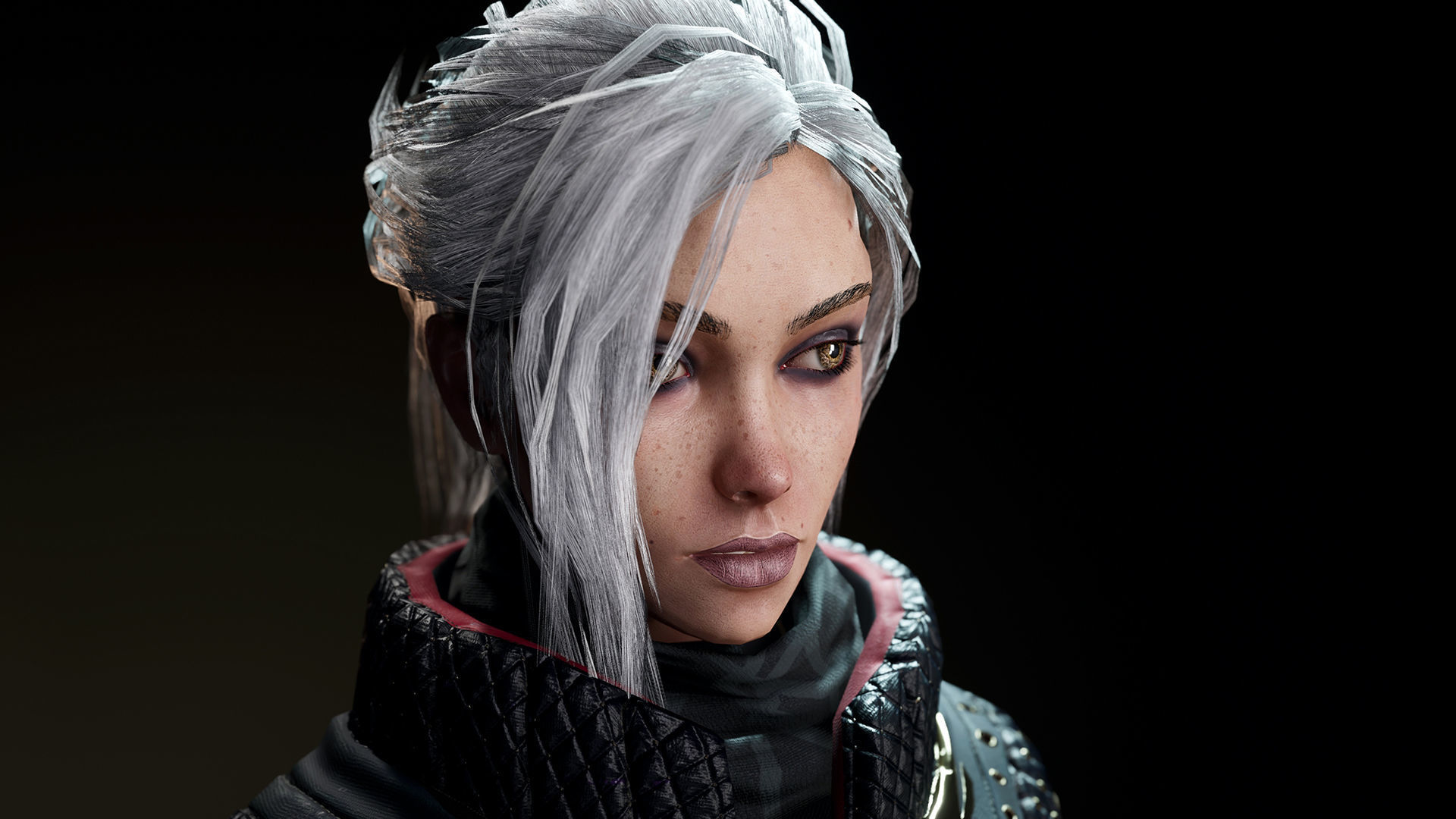 Adventure Girl 1  game character Low-poly 3D model_15