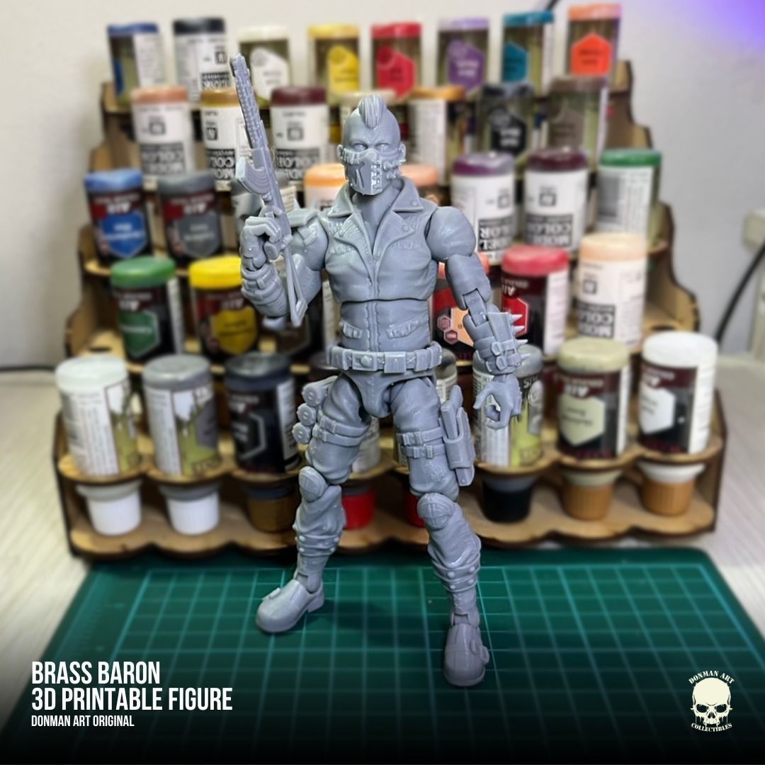Brass Baron Donman art Original 3D printable full action figure 3D print model_4