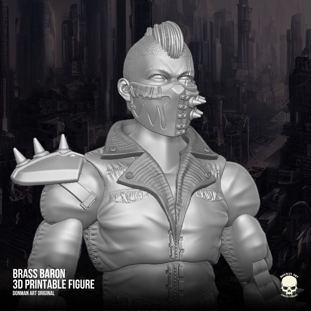 Brass Baron Donman art Original 3D printable full action figure 3D print model_9