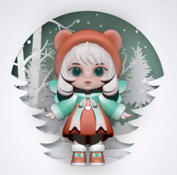 Model chibi 3d cute 3D print model
