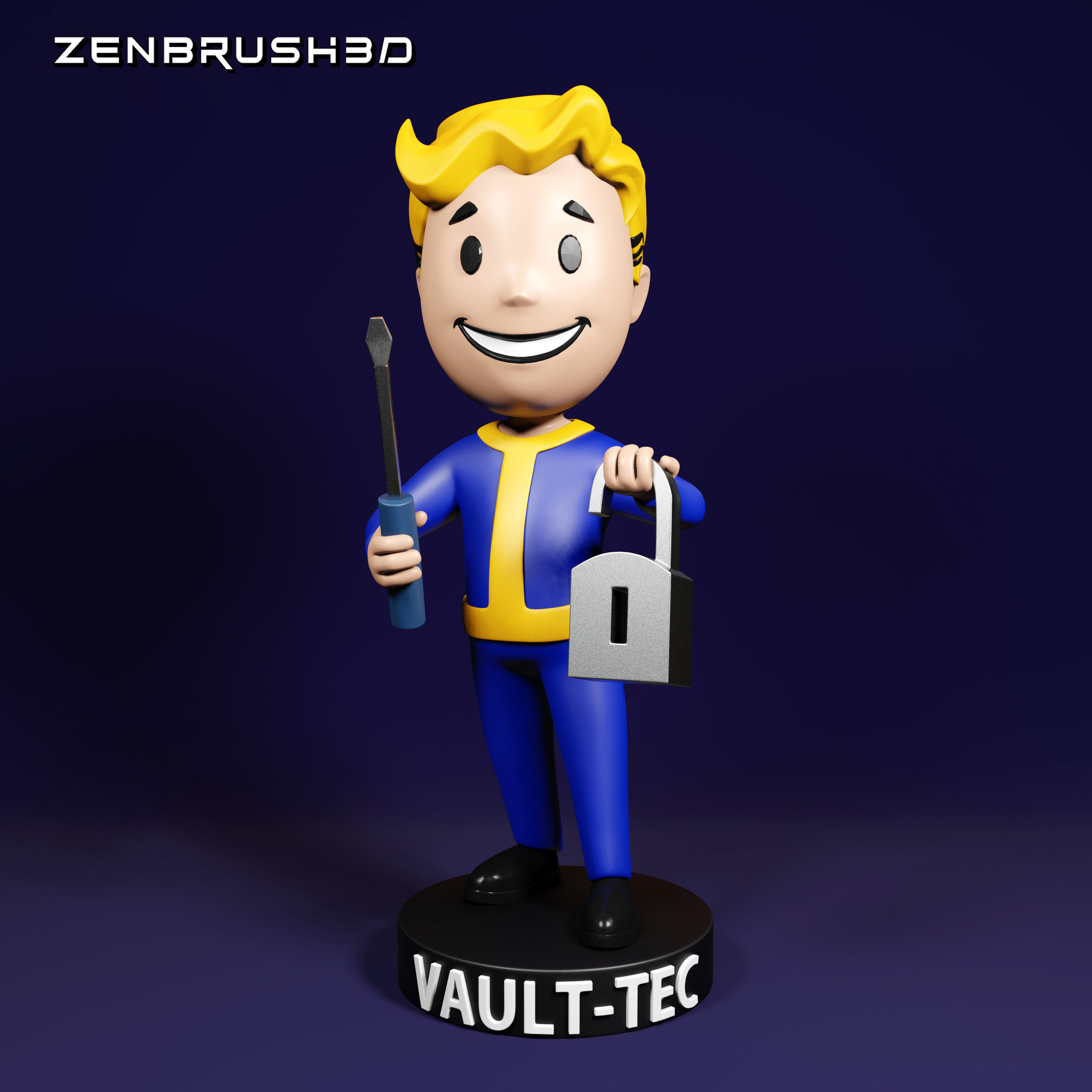 BOBBLEHEAD PACK - FALLOUT 3D PRINTING - STL 3D print model_1