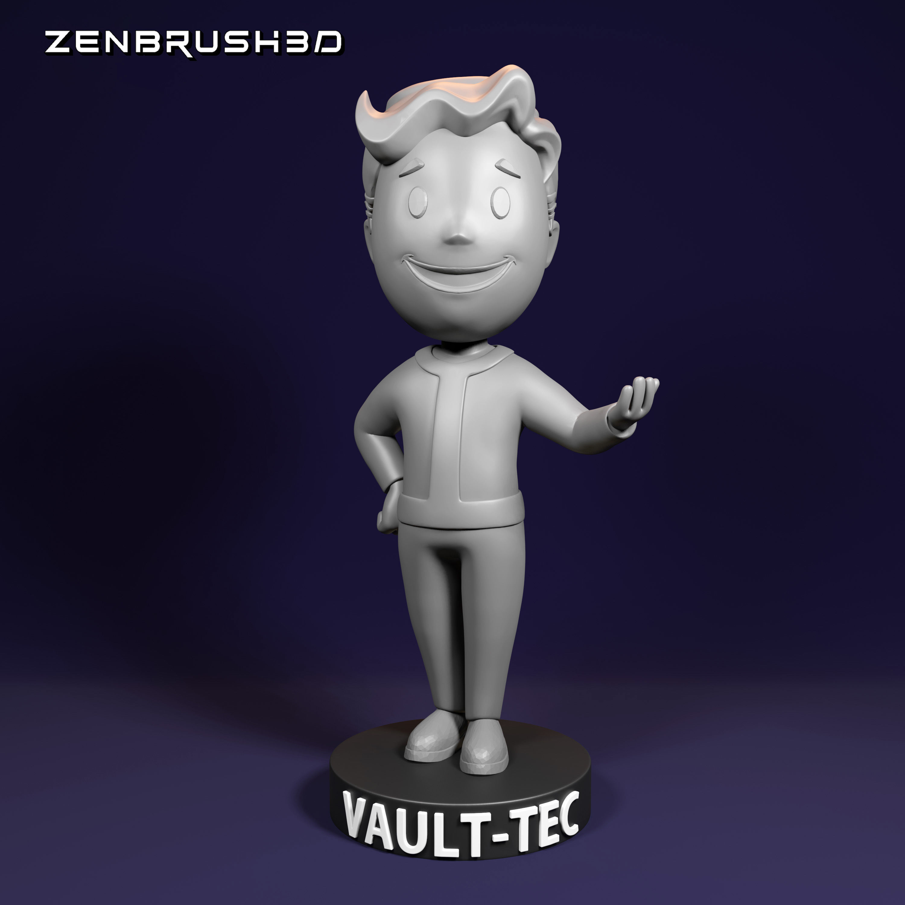 BOBBLEHEAD PACK - FALLOUT 3D PRINTING - STL 3D print model_13
