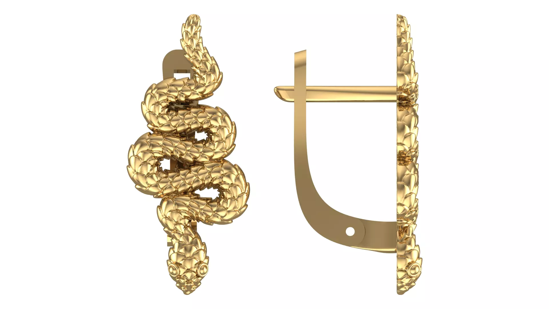 Snake Earring 3D print model